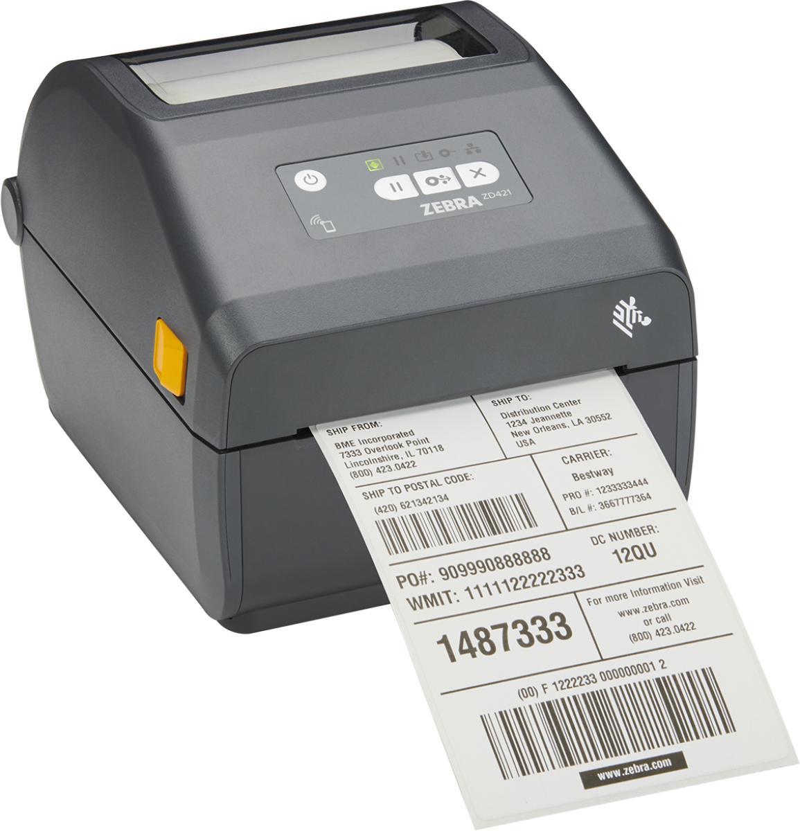 Zebra ZD421 label printer Thermal transfer 300 x 300 DPI 305 mm/sec Wired & Wireless Ethernet LAN Bluetooth | JAR Computers Zebra ZD421 label printer Thermal transfer 300 x 300 DPI 305 mm/sec Wired & Wireless Ethernet LAN Bluetooth