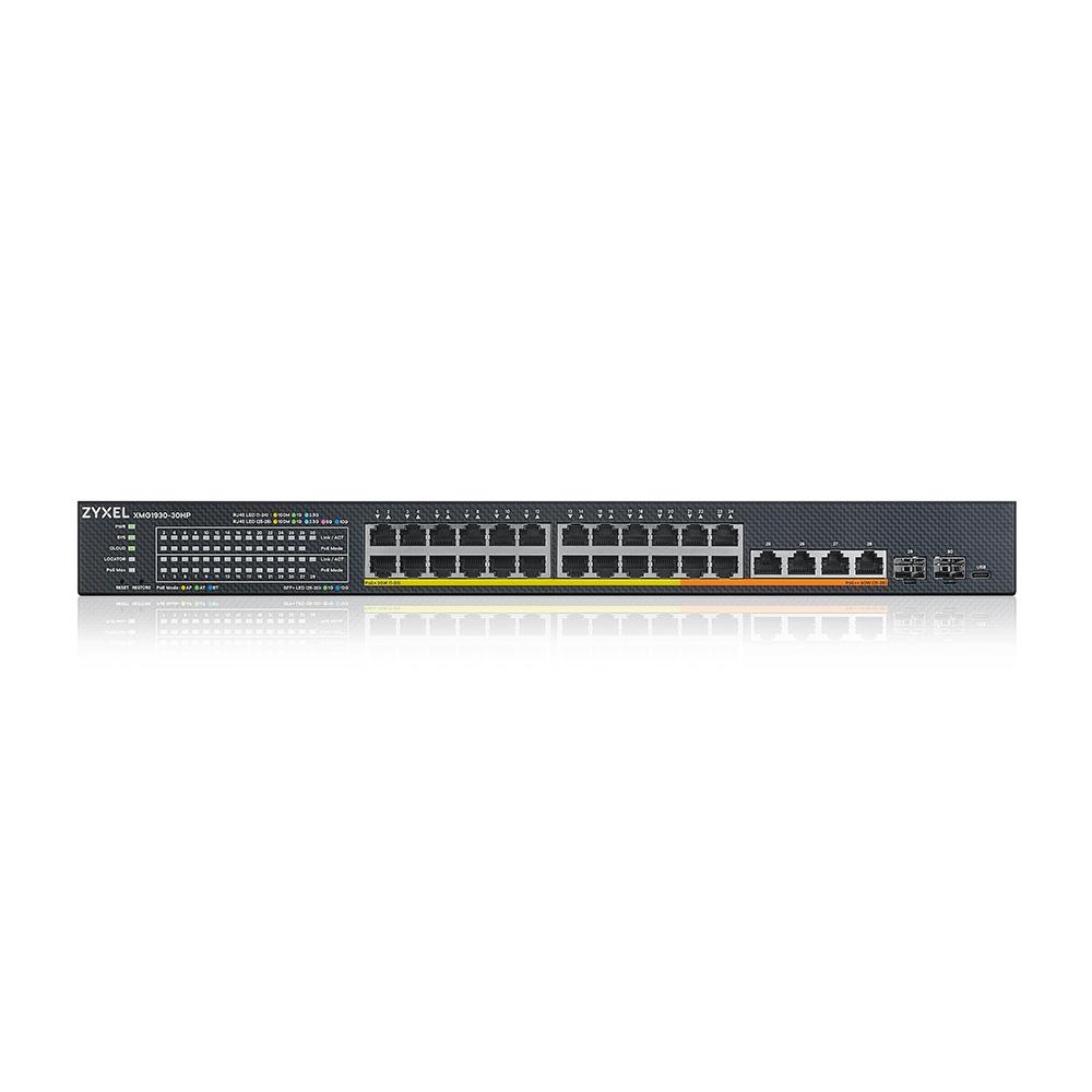ZyXEL XMG1930-30HP, 24-port 2.5GbE Smart Managed Layer 2 PoE 700W 22xPoE+/8xPoE++ Switch with 4 10GbE and 2 SFP+ Uplink