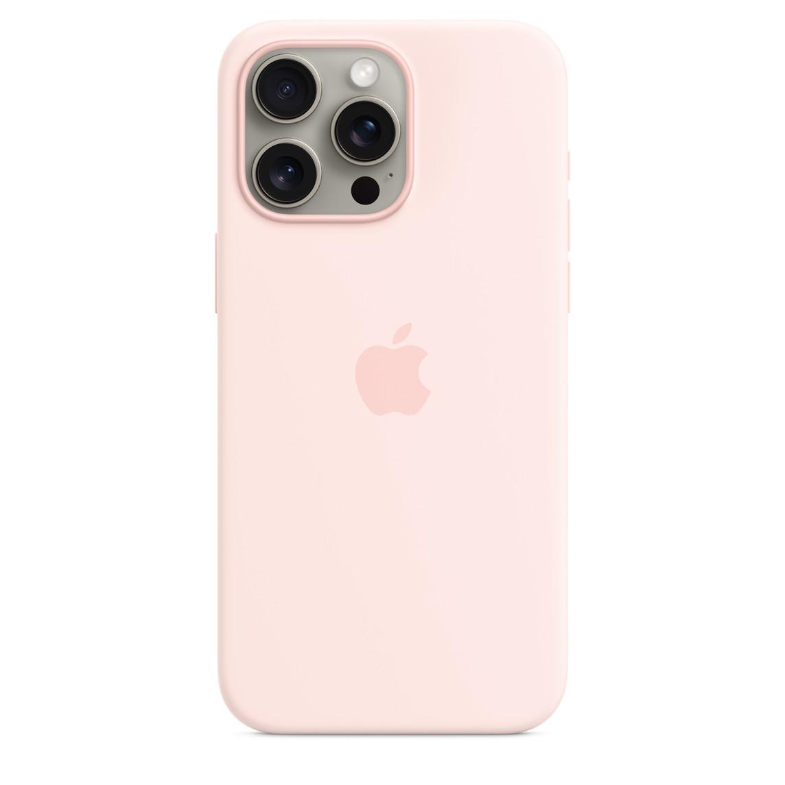 Apple iPhone 15 Pro Max Silicone Case w MagSafe - Light Pink | JAR Computers Apple iPhone 15 Pro Max Silicone Case w MagSafe - Light Pink