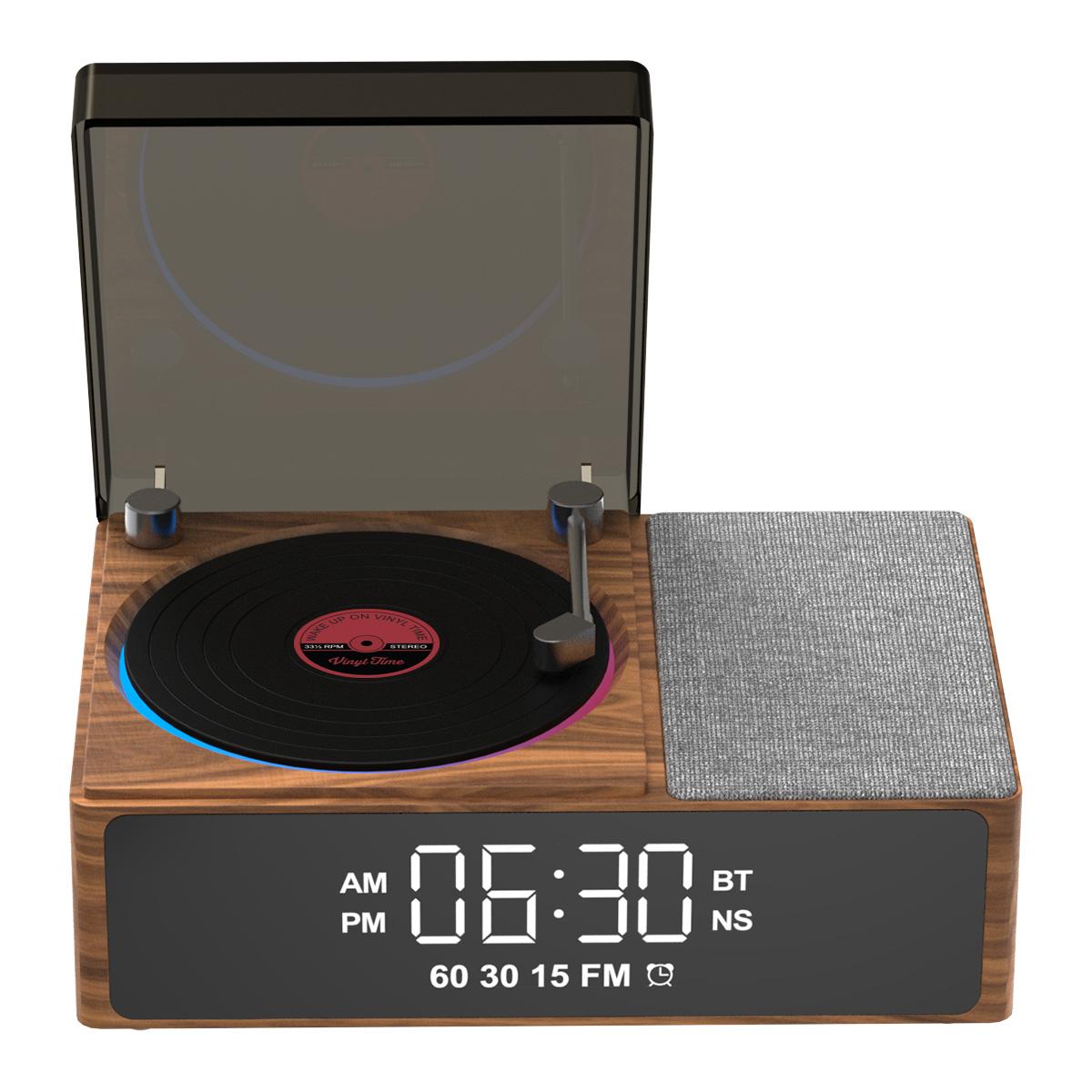 Bluetooth алармен часовник Xmart AC55TW с FM радио и грамофонен дизайн | JAR Computers Bluetooth алармен часовник Xmart AC55TW с FM радио и грамофонен дизайн