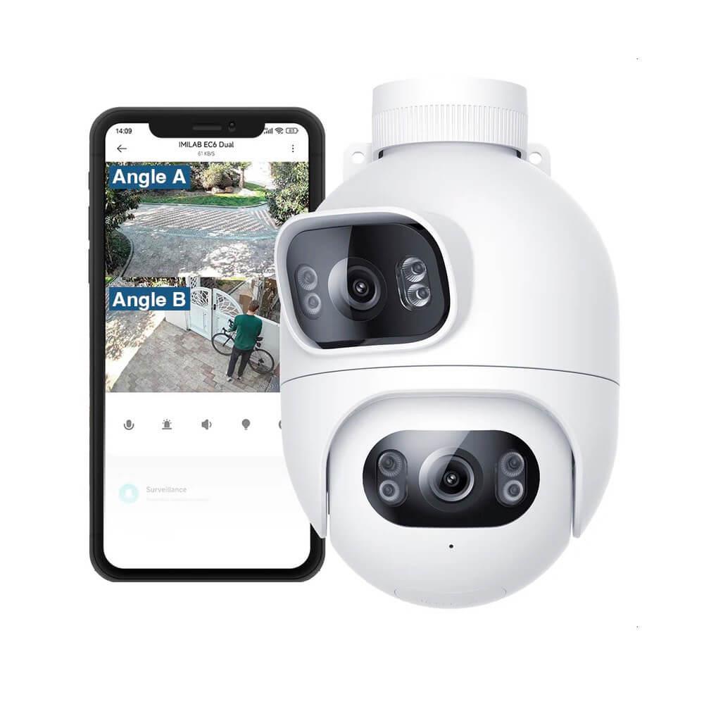 Двойна домашна видеокамера за външна употреба - iMILAB EC6 Dual Home Outdoor Security Camera 2K (бял) | JAR Computers Двойна домашна видеокамера за външна употреба - iMILAB EC6 Dual Home Outdoor Security Camera 2K (бял)