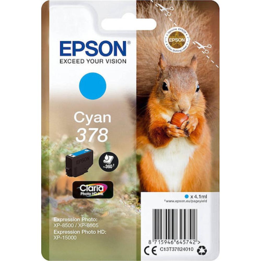 Epson Μελάνι Inkjet 378 Cyan (C13T37824010) (EPST37824010)