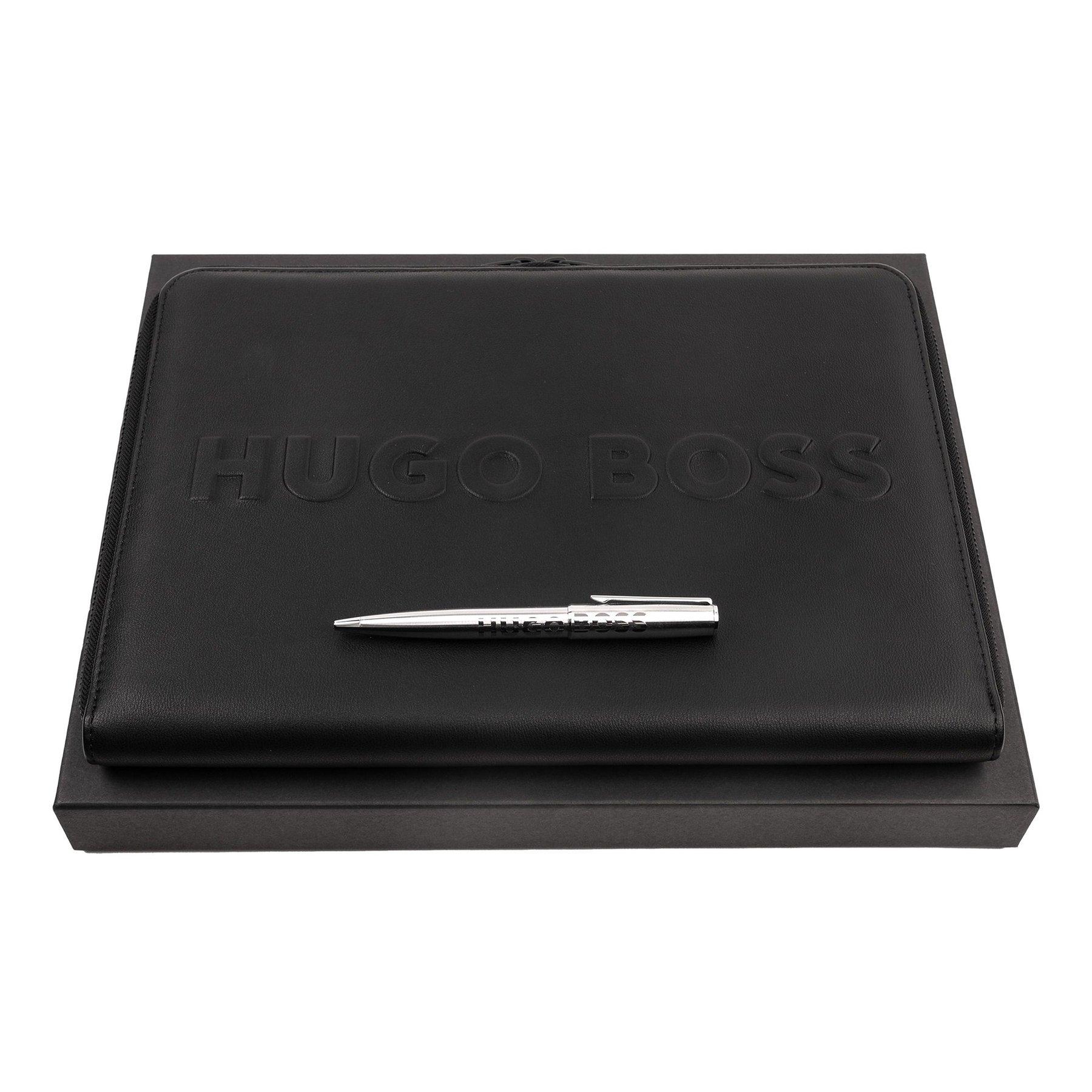 Hugo Boss Комплект химикалка и конферентна папка Label, А4 | JAR Computers Hugo Boss Комплект химикалка и конферентна папка Label, А4