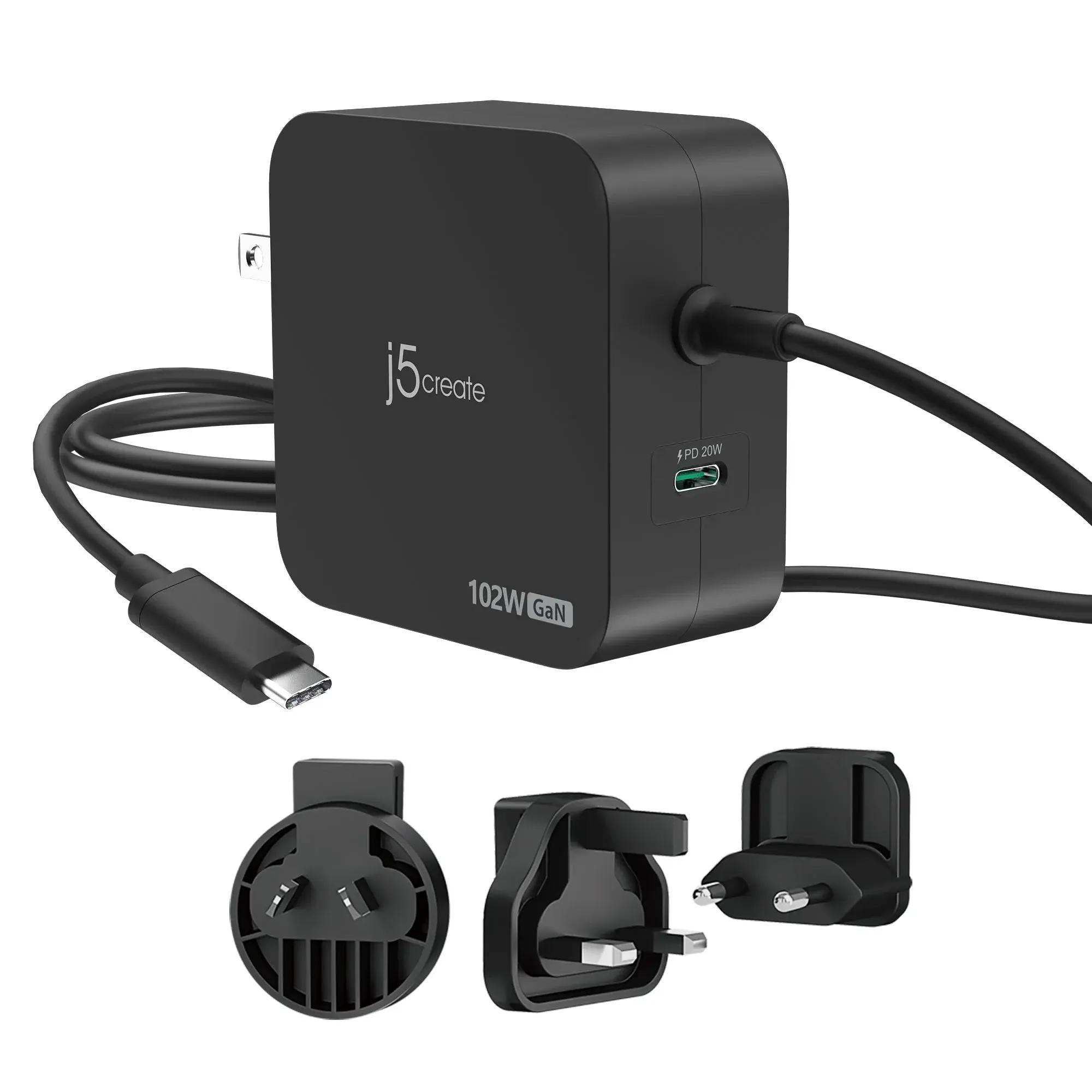 j5create JUP25102V Зарядно 220V-  GaN 102W  USB-C 2порта- за лаптопи, таблети, телефони | JAR Computers j5create JUP25102V Зарядно 220V-  GaN 102W  USB-C 2порта- за лаптопи, таблети, телефони