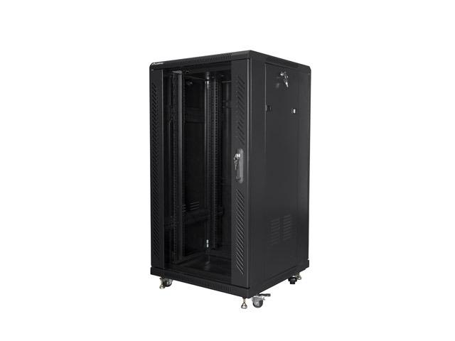 Lanberg rack cabinet 19" free-standing 22U/600x600 (flat pack) black