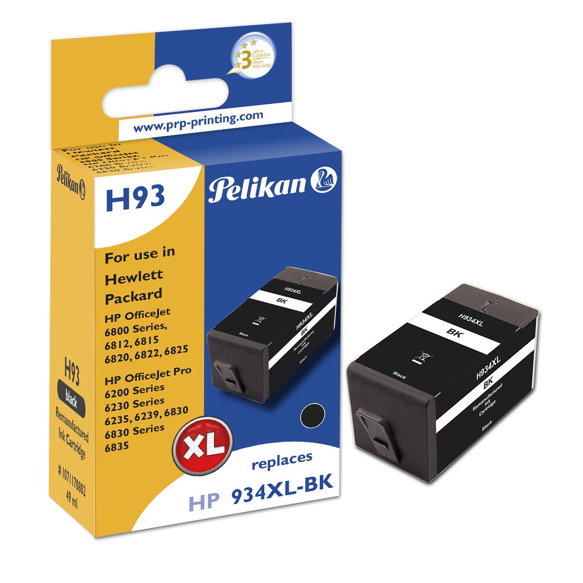 Pelikan H93 Black глава и патрон за мастиленоструен принтер 1 броя Съвместим Висок (XL) добив Черен | JAR Computers Pelikan H93 Black глава и патрон за мастиленоструен принтер 1 броя Съвместим Висок (XL) добив Черен