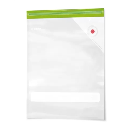 Bosch MSZV0FB3, Set of 10 large vacuum bags with zipper (3.8 l), BPA-free, reusable, dishwasher safe, suitable for low-temperature sous-vide cooking | JAR Computers Bosch MSZV0FB3, Set of 10 large vacuum bags with zipper (3.8 l), BPA-free, reusable, dishwasher safe, suitable for low-temperature sous-vide cooking