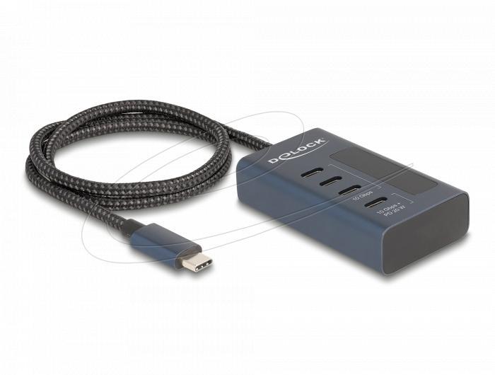 Delock USB Хъб, 4 порта, 10 Gbps, 3 x Data USB-C, 1 x PD 20W | JAR Computers Delock USB Хъб, 4 порта, 10 Gbps, 3 x Data USB-C, 1 x PD 20W