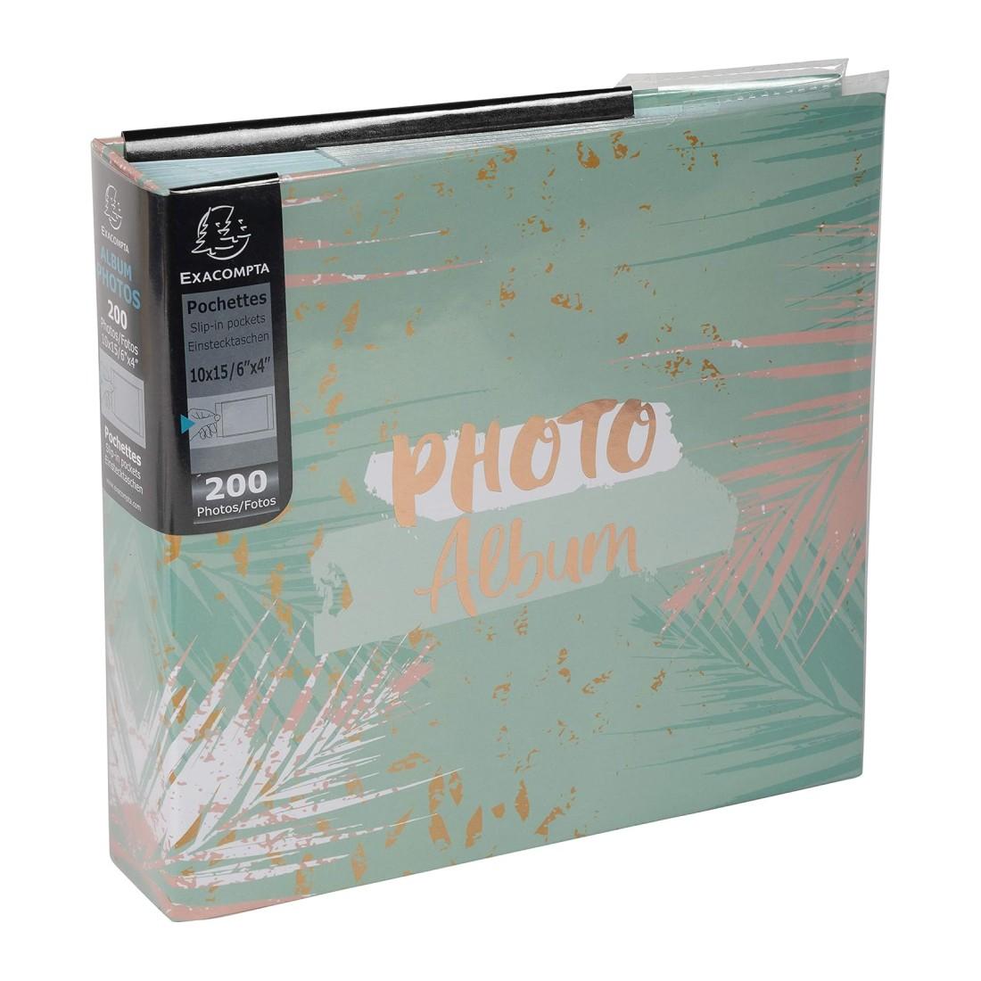 Фотоалбум EXACOMPTA PASTEL TROPIC, 22.5 х 22 см, 100 стр., 300 снимки, с PVC джобове, зелен | JAR Computers Фотоалбум EXACOMPTA PASTEL TROPIC, 22.5 х 22 см, 100 стр., 300 снимки, с PVC джобове, зелен