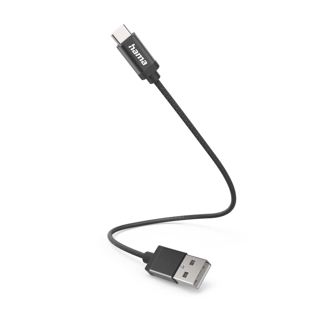 Hama 00201600 USB кабел USB 2.0 0,2 м USB A USB C 0,48 Гбит/с Черен | JAR Computers Hama 00201600 USB кабел USB 2.0 0,2 м USB A USB C 0,48 Гбит/с Черен