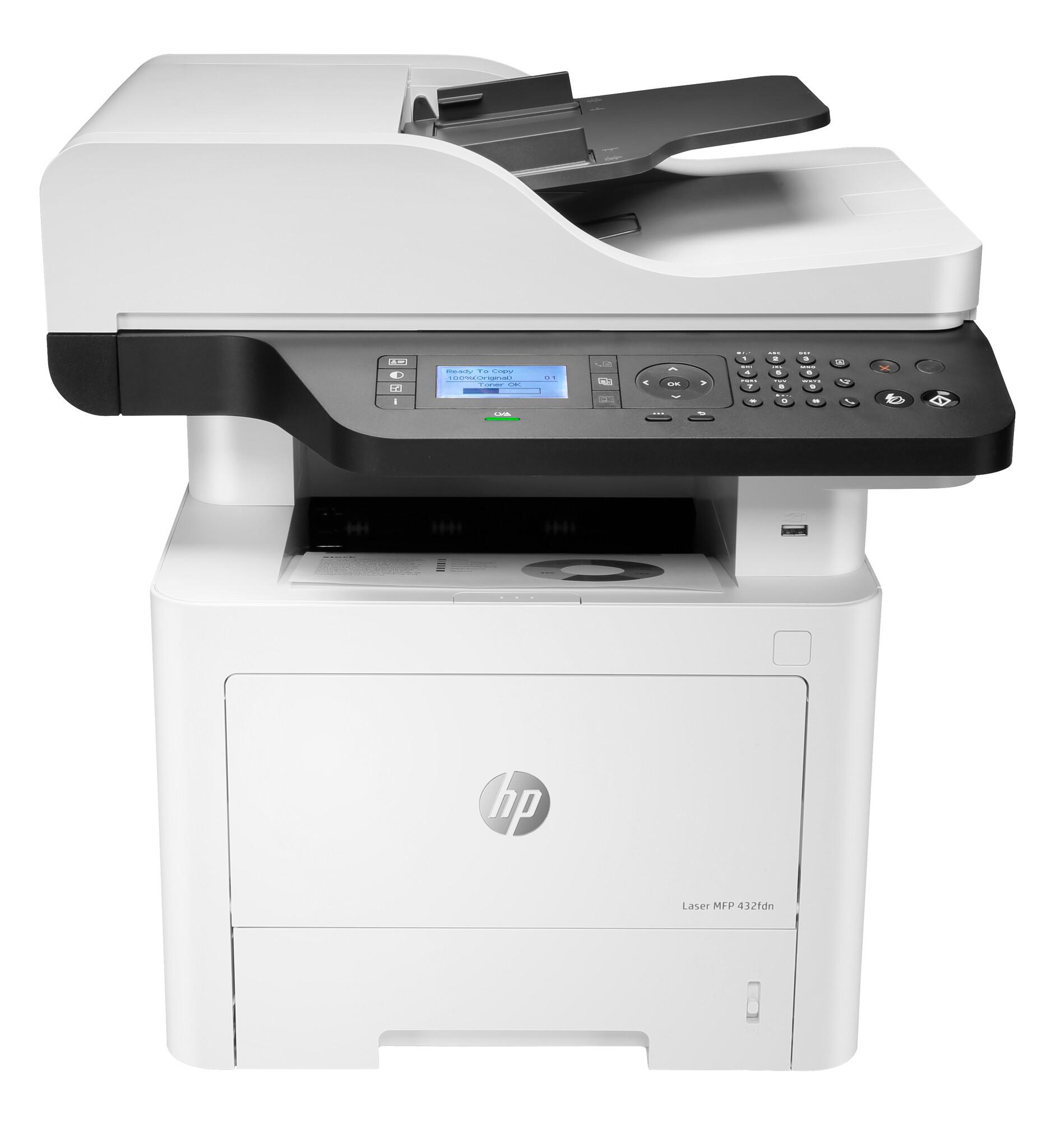 HP Laser 432fdn Mono MFP A4 monochrom USB copy scan fax 17ppm duplex WLAN | JAR Computers HP Laser 432fdn Mono MFP A4 monochrom USB copy scan fax 17ppm duplex WLAN