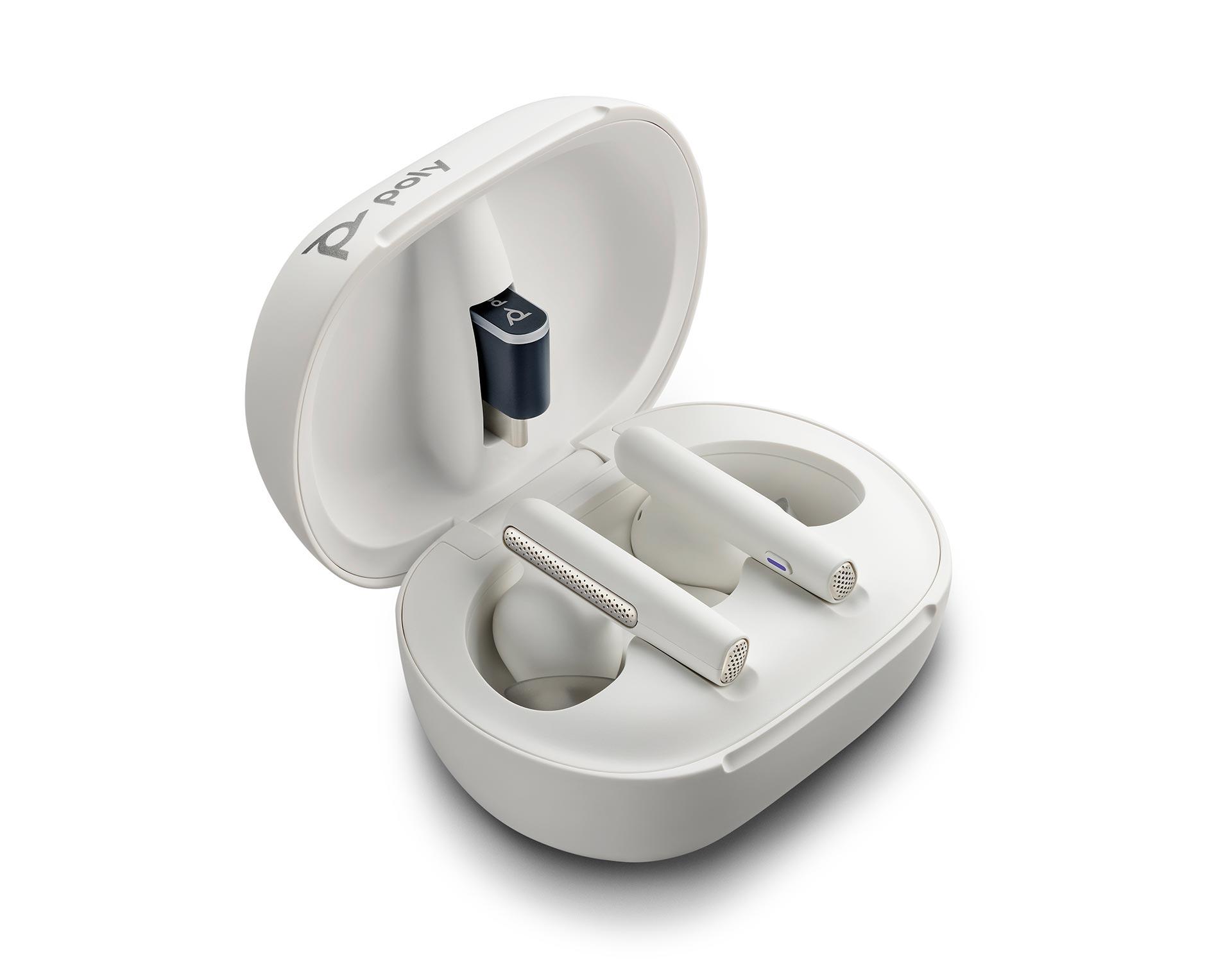 HP Poly Voyager Free 60+ UC M слушалки тапи, Bluetooth 5.3, Microsoft Teams, USB-C, бели | JAR Computers HP Poly Voyager Free 60+ UC M слушалки тапи, Bluetooth 5.3, Microsoft Teams, USB-C, бели