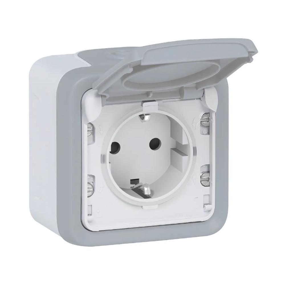 Контакт Шуко 2P+E 16А моноблок ОМ IP55 Сив /до изчерпване/ - Legrand Plexo 69733 | JAR Computers Контакт Шуко 2P+E 16А моноблок ОМ IP55 Сив /до изчерпване/ - Legrand Plexo 69733