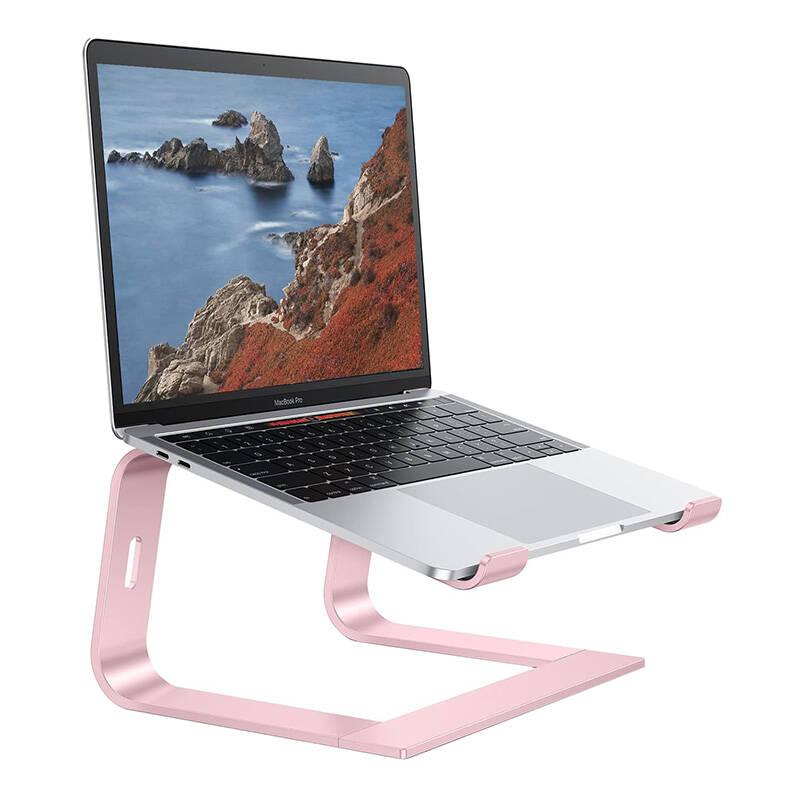Настолна алуминиева поставка за MacBook и лаптопи - Omoton Laptop Stand L2 (розов) | JAR Computers Настолна алуминиева поставка за MacBook и лаптопи - Omoton Laptop Stand L2 (розов)