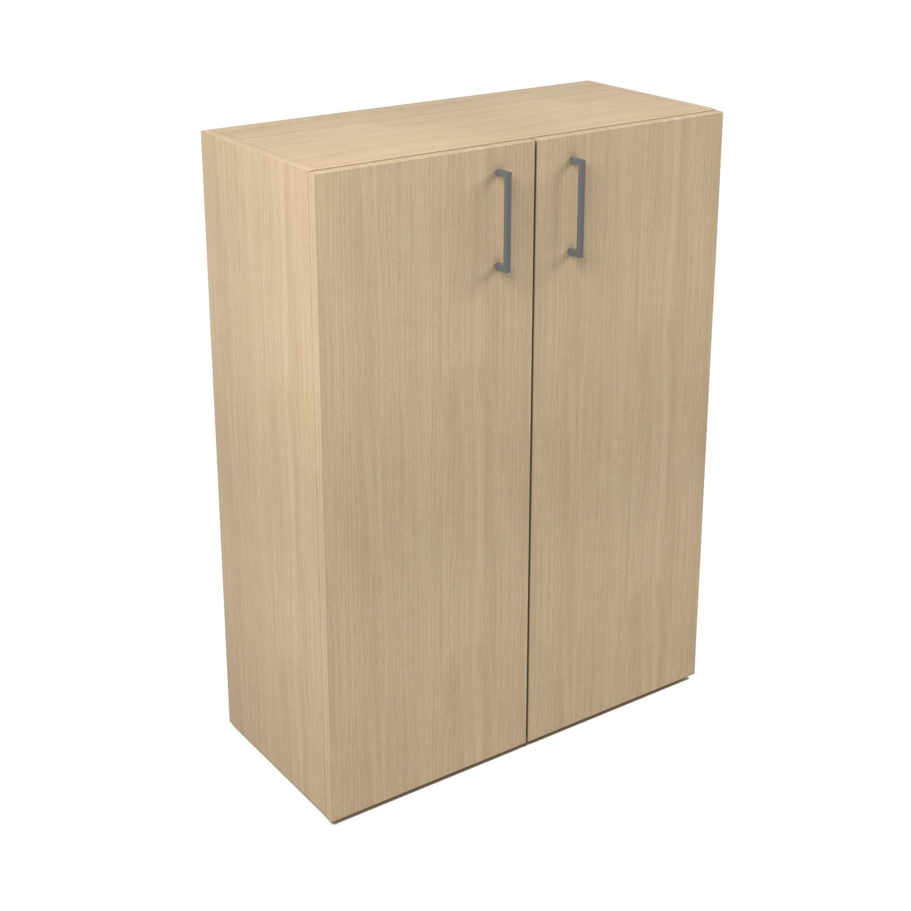 Стелаж Narbutas Nova Basic, 800 x 360 x 1092 mm, меламин избелен дъб, сива правоъгълна дръжка