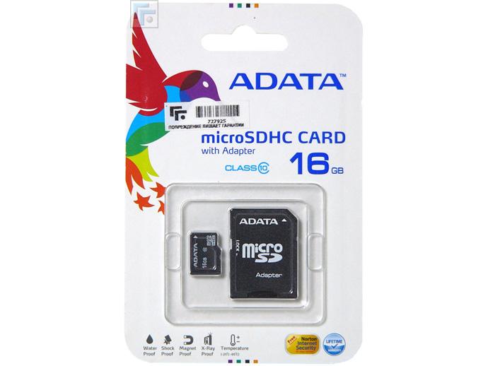 16GB SDMICRO+ADAP ADATA CL10
