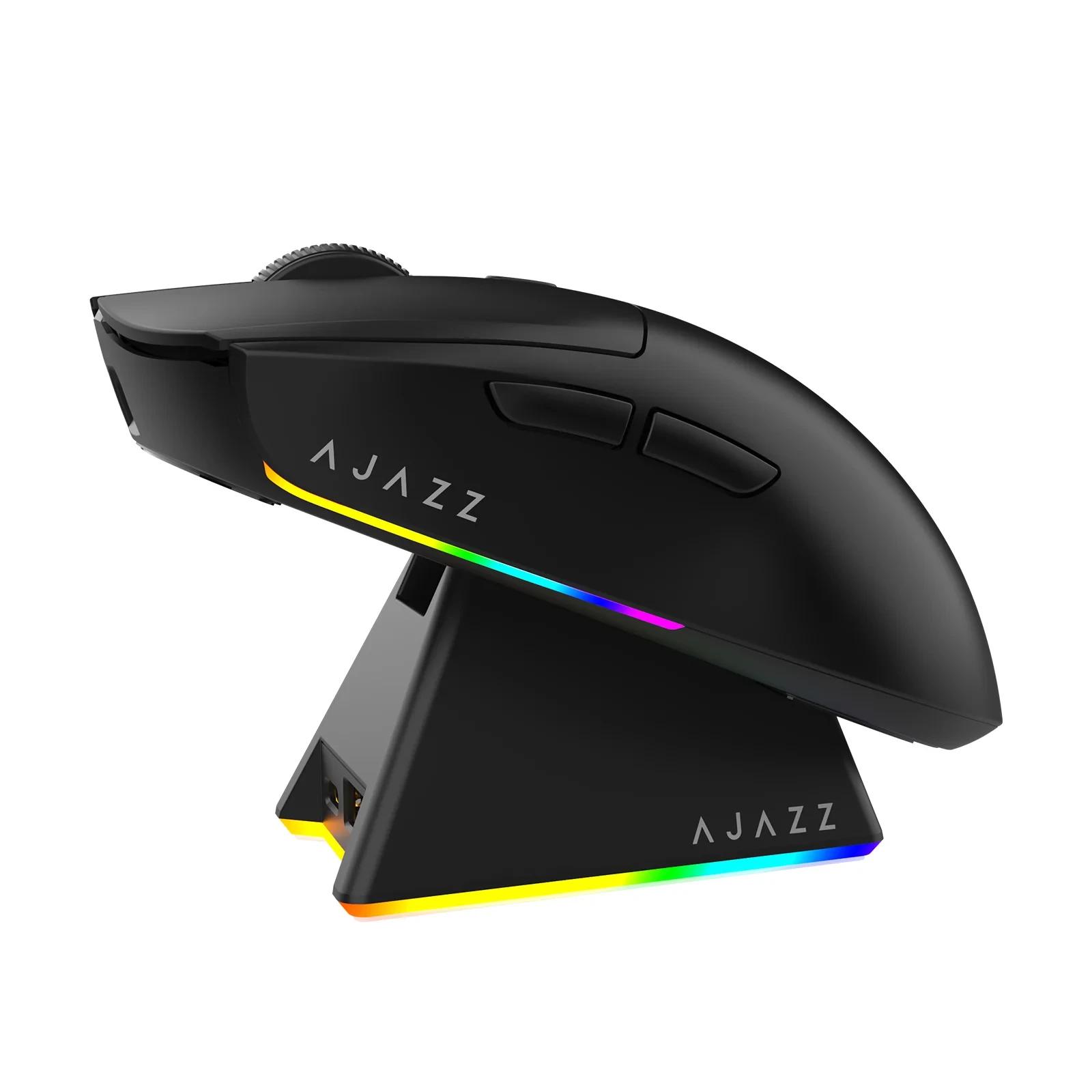 Ajazz професионална геймърска мишка AJ139 V2 MC - Wireless Gaming Mouse - 1K, Magnetic Charging Dock, Black