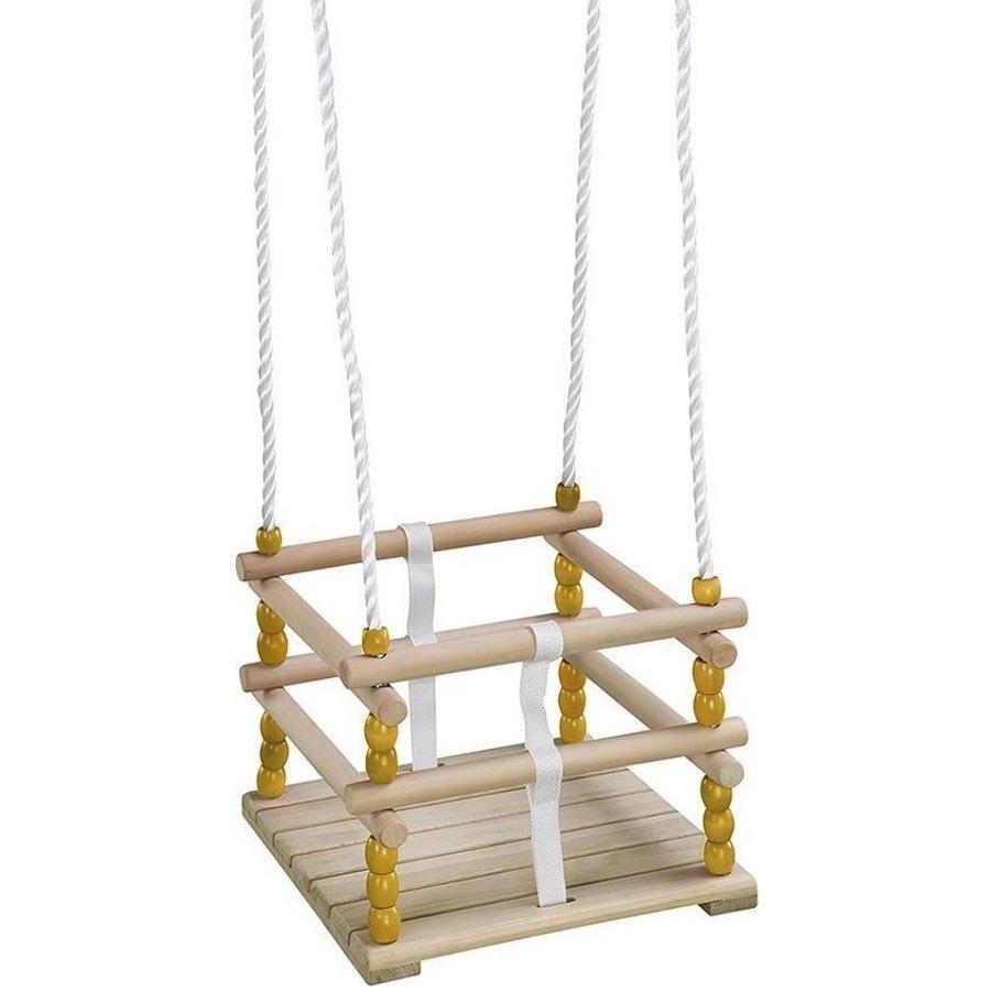 Дървена люлка за деца - Hudora Wooden Grid Swing (кафяв) | JAR Computers Дървена люлка за деца - Hudora Wooden Grid Swing (кафяв)