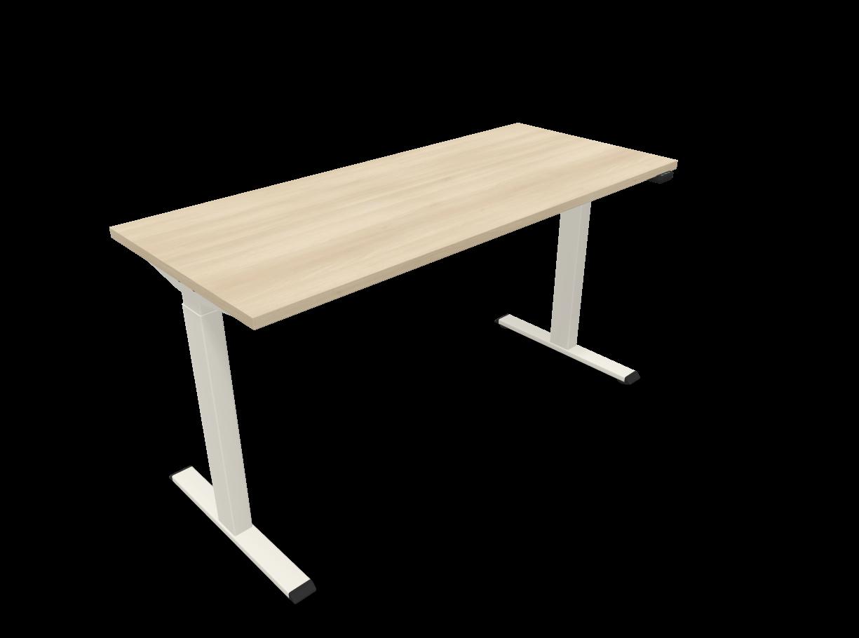 Електрическо бюро eComo Sit-Stand, бяла рамка, 1400х600 мм, ПДЧ 25мм,акация | JAR Computers Електрическо бюро eComo Sit-Stand, бяла рамка, 1400х600 мм, ПДЧ 25мм,акация