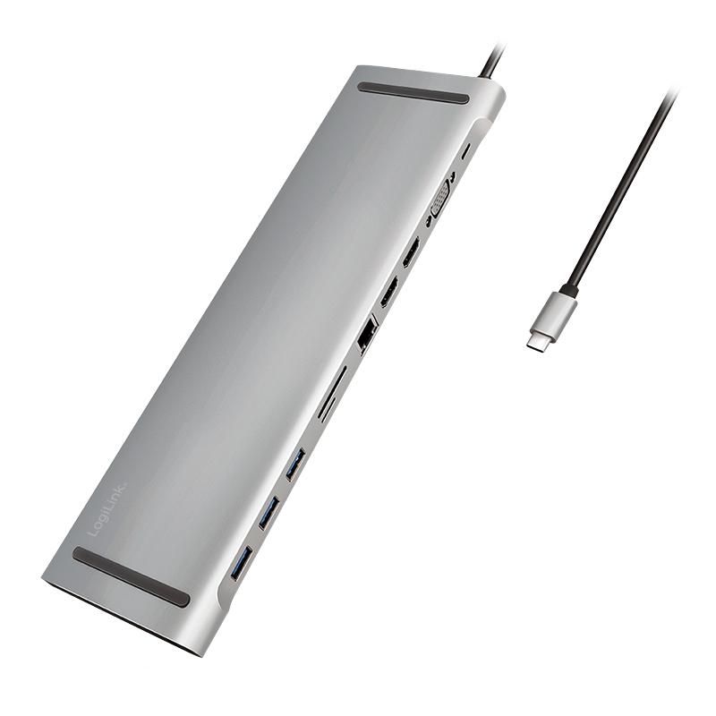 LogiLink UA0373 докинг станция Жичен USB 3.2 Gen 1 (3.1 Gen 1) Type-C Алуминий | JAR Computers LogiLink UA0373 докинг станция Жичен USB 3.2 Gen 1 (3.1 Gen 1) Type-C Алуминий