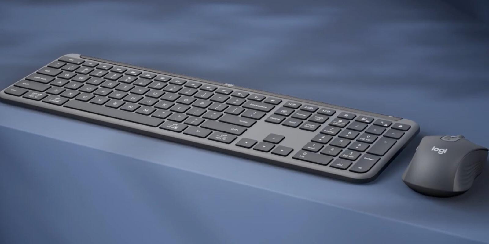 Logitech Signature Slim MK950 for Business клавиатура Включена мишка Офис RF Wireless + Bluetooth QWERTY Американски международен език Графит