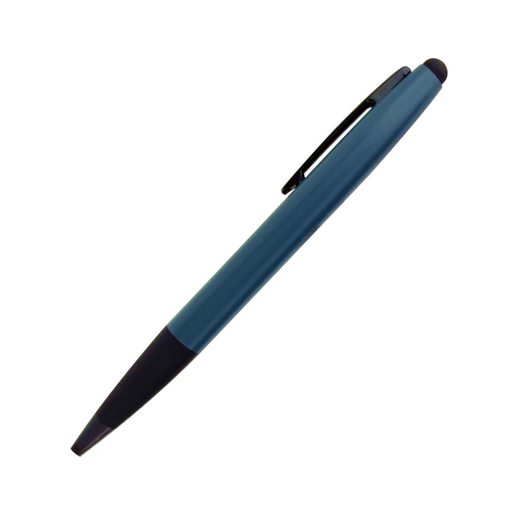 Office 1 Химикалка Style, метална, със стилус, синя