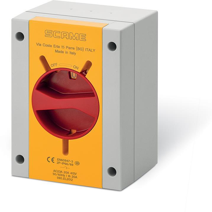 Пакетен прекъсвач Y1 32A 3P+N I-0 в кутия 110x150x87mm IP66 Isolators Scame | JAR Computers Пакетен прекъсвач Y1 32A 3P+N I-0 в кутия 110x150x87mm IP66 Isolators Scame