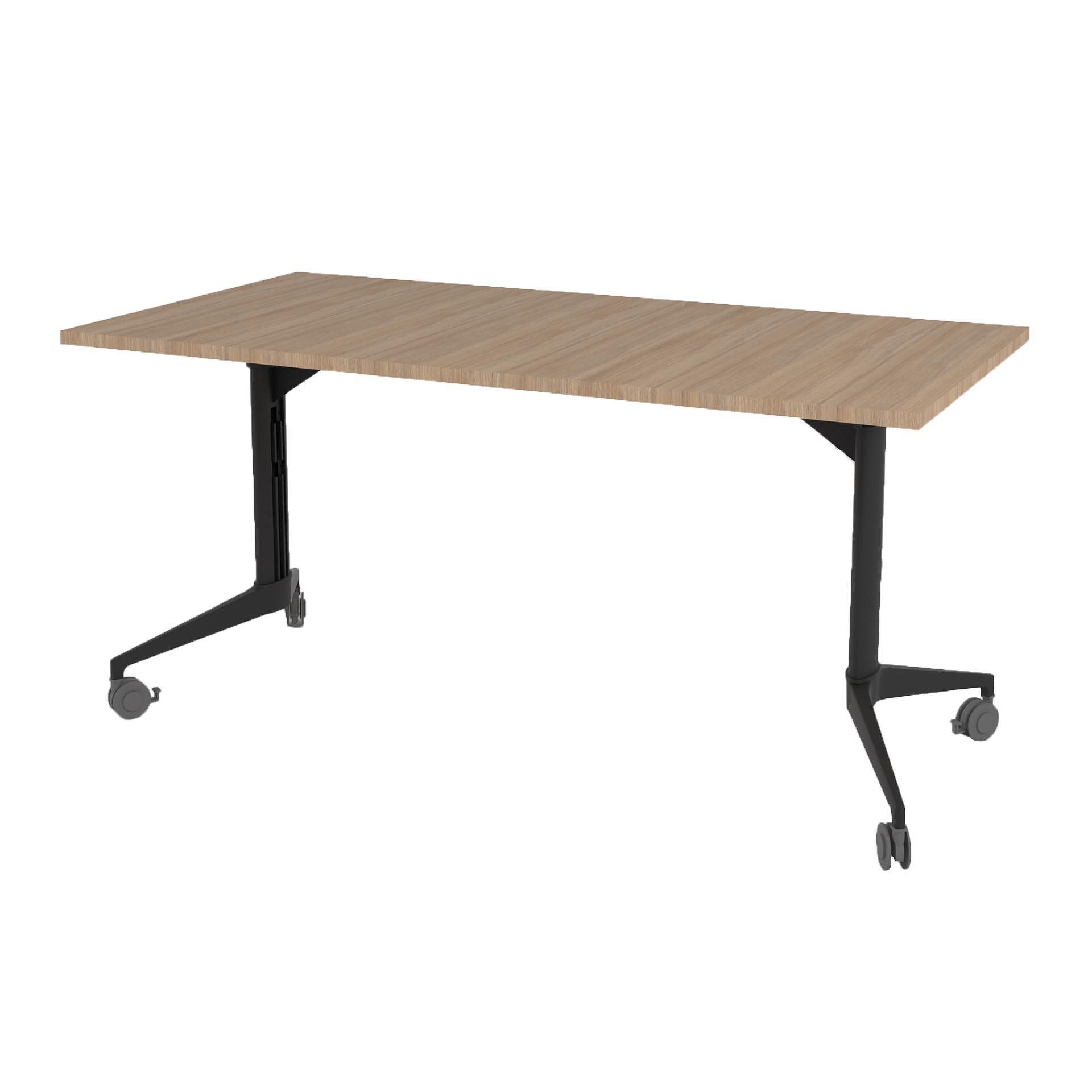 RFG Мобилна сгъваема конферентна маса Flip, 160 x 80 x 74 cm, плот кехлибарен дъб и черни метални крака | JAR Computers RFG Мобилна сгъваема конферентна маса Flip, 160 x 80 x 74 cm, плот кехлибарен дъб и черни метални крака