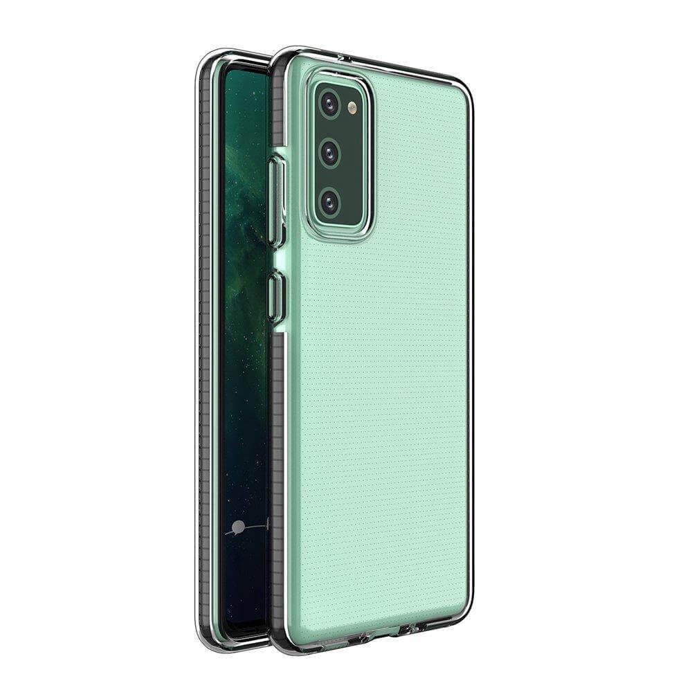 Силиконов (TPU) калъф за Samsung Galaxy S21 FE (прозрачен-черен) - Spring TPU Gel Cover Case | JAR Computers Силиконов (TPU) калъф за Samsung Galaxy S21 FE (прозрачен-черен) - Spring TPU Gel Cover Case