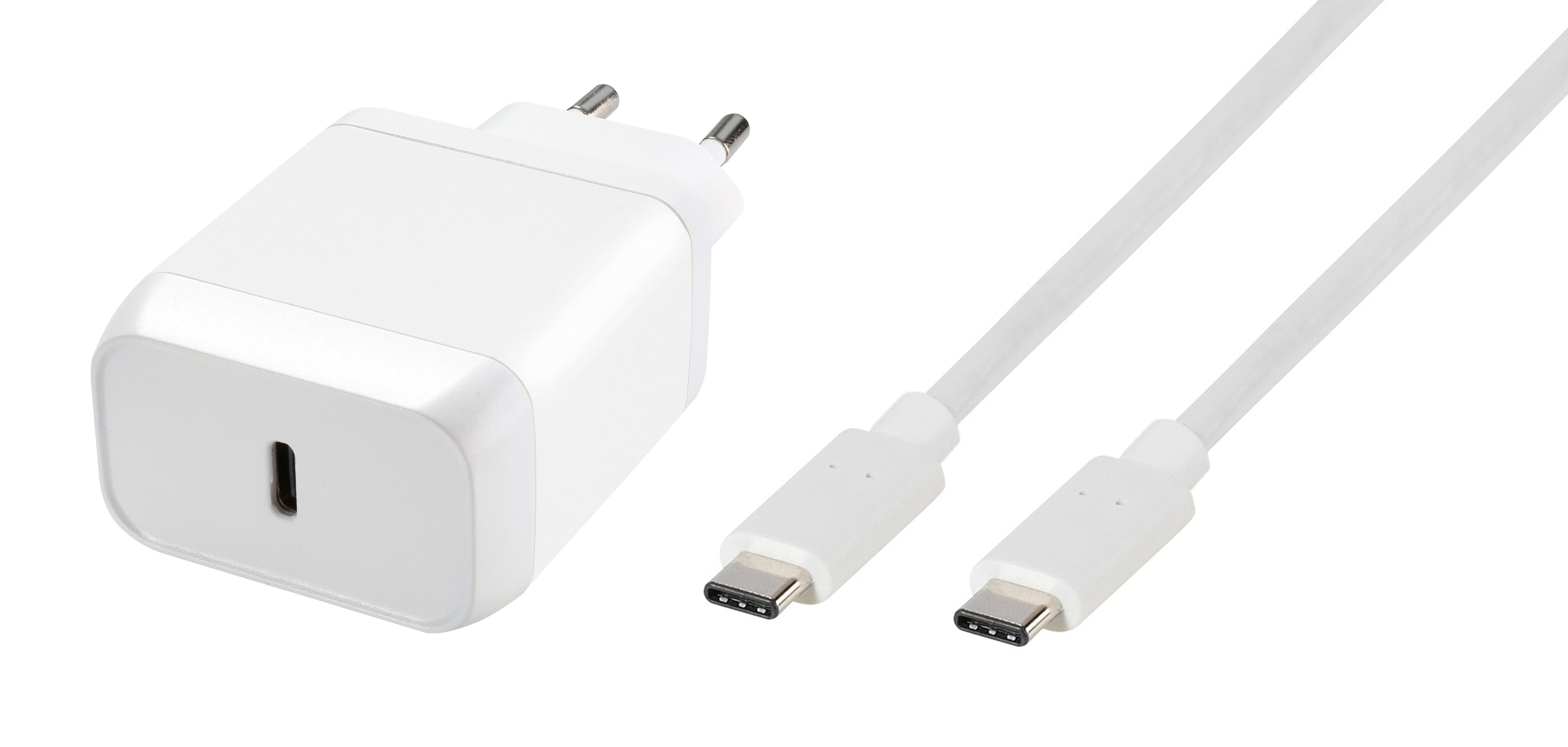 Vivanco 62400 Мрежово зарядно устройство PD3.0, 45W, SAMSUNG и др., с  кабел 1m USB-C