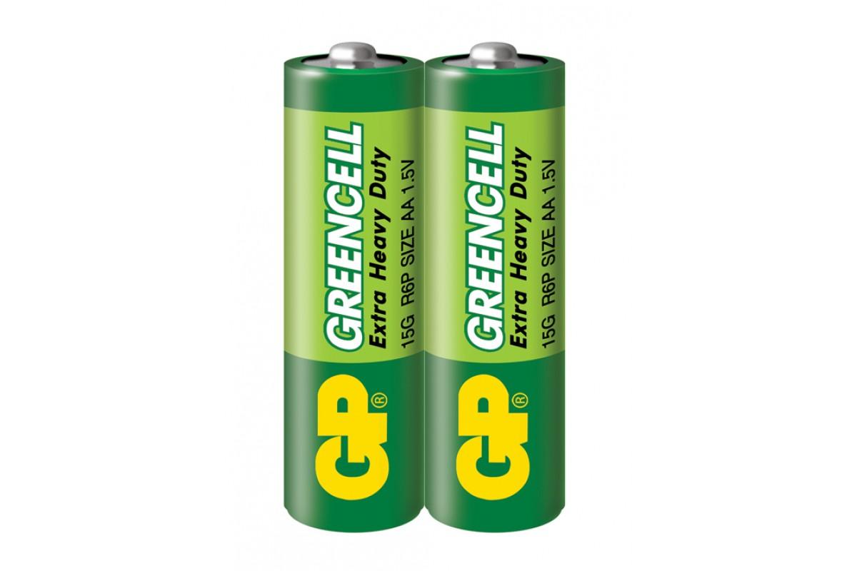 Цинк карбонова батерия GP R6 GREENCELL 15G-S2 /2 бр. в опаковка/ shrink 1.5V | JAR Computers Цинк карбонова батерия GP R6 GREENCELL 15G-S2 /2 бр. в опаковка/ shrink 1.5V