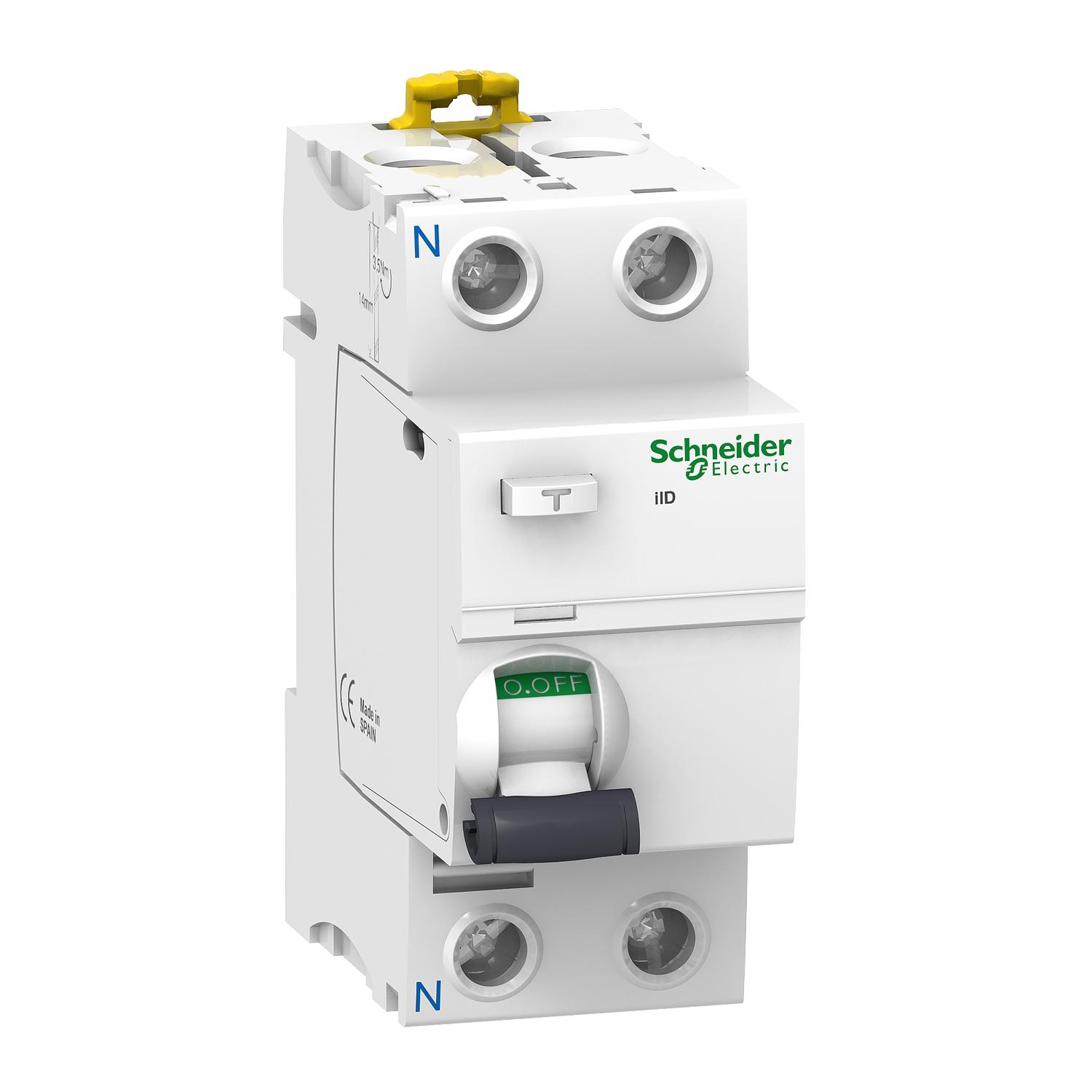 Дефектнотокова защита - 2P - 63A - 30mA - тип AC - SCHNEIDER ELECTRIC Acti 9 iID A9R41263 | JAR Computers Дефектнотокова защита - 2P - 63A - 30mA - тип AC - SCHNEIDER ELECTRIC Acti 9 iID A9R41263