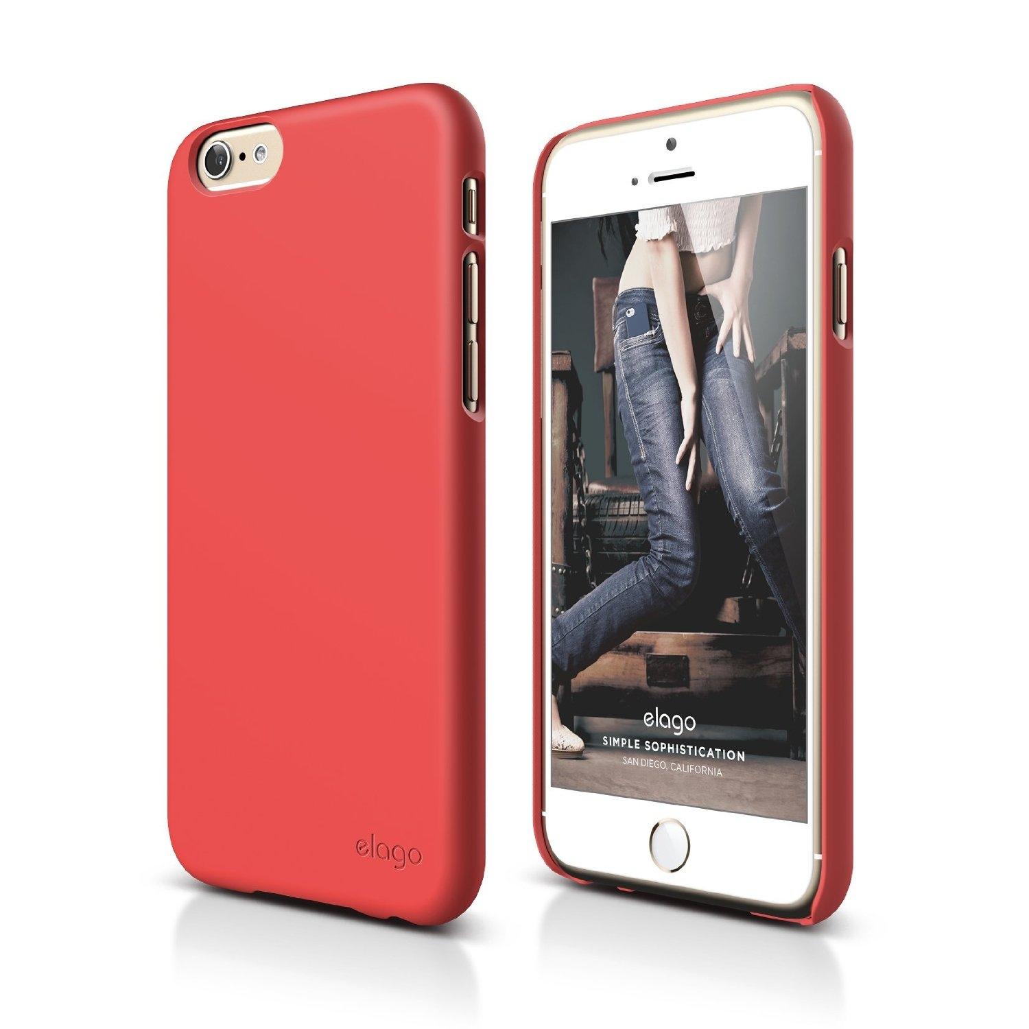 Качествен кейс и HD покритие за iPhone 6, iPhone 6S - Elago S6 Slim Fit 2 Case + HD Clear Film (светлочервен) | JAR Computers Качествен кейс и HD покритие за iPhone 6, iPhone 6S - Elago S6 Slim Fit 2 Case + HD Clear Film (светлочервен)