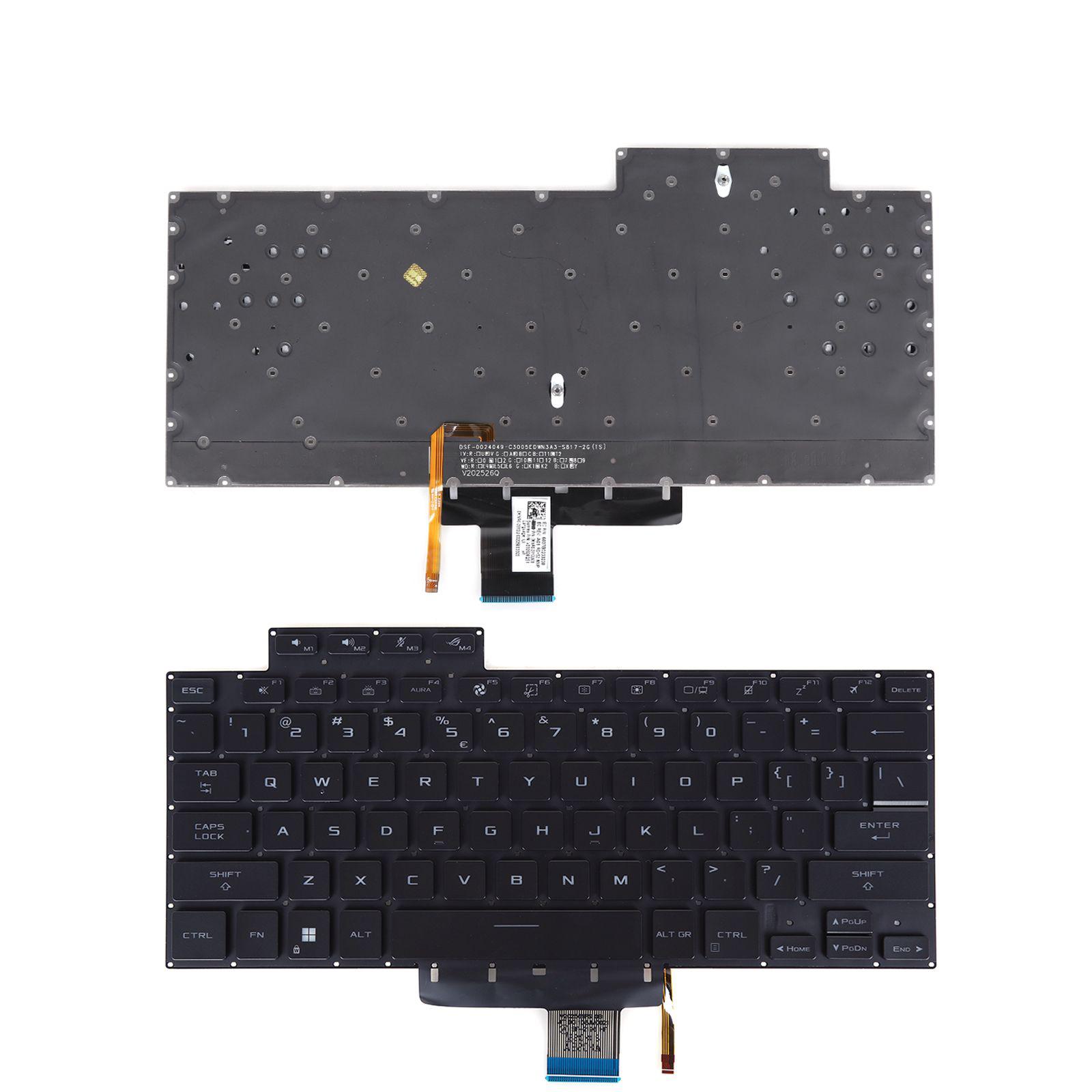 Клавиатура за лаптоп Asus ROG Flow X16 GV601 GV601R GV601RE Черна Без Рамка С Малък Ентър, с Подсветка | JAR Computers Клавиатура за лаптоп Asus ROG Flow X16 GV601 GV601R GV601RE Черна Без Рамка С Малък Ентър, с Подсветка