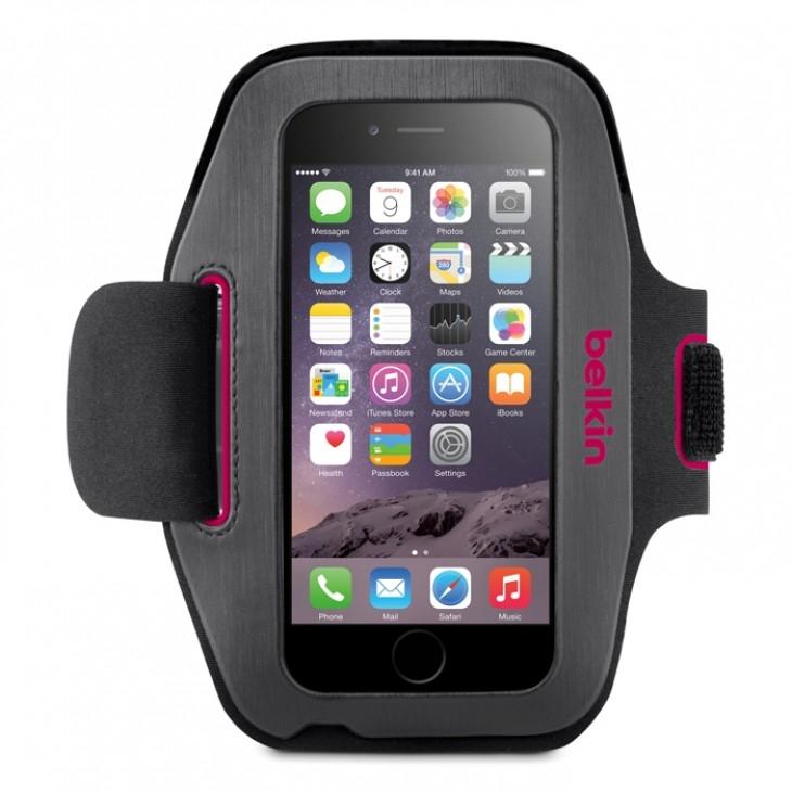 Неопренов спортен калъф за ръка за iPhone 6, iPhone 6S - Belkin Sport Armband Sport-Fit (сив-розов) | JAR Computers Неопренов спортен калъф за ръка за iPhone 6, iPhone 6S - Belkin Sport Armband Sport-Fit (сив-розов)