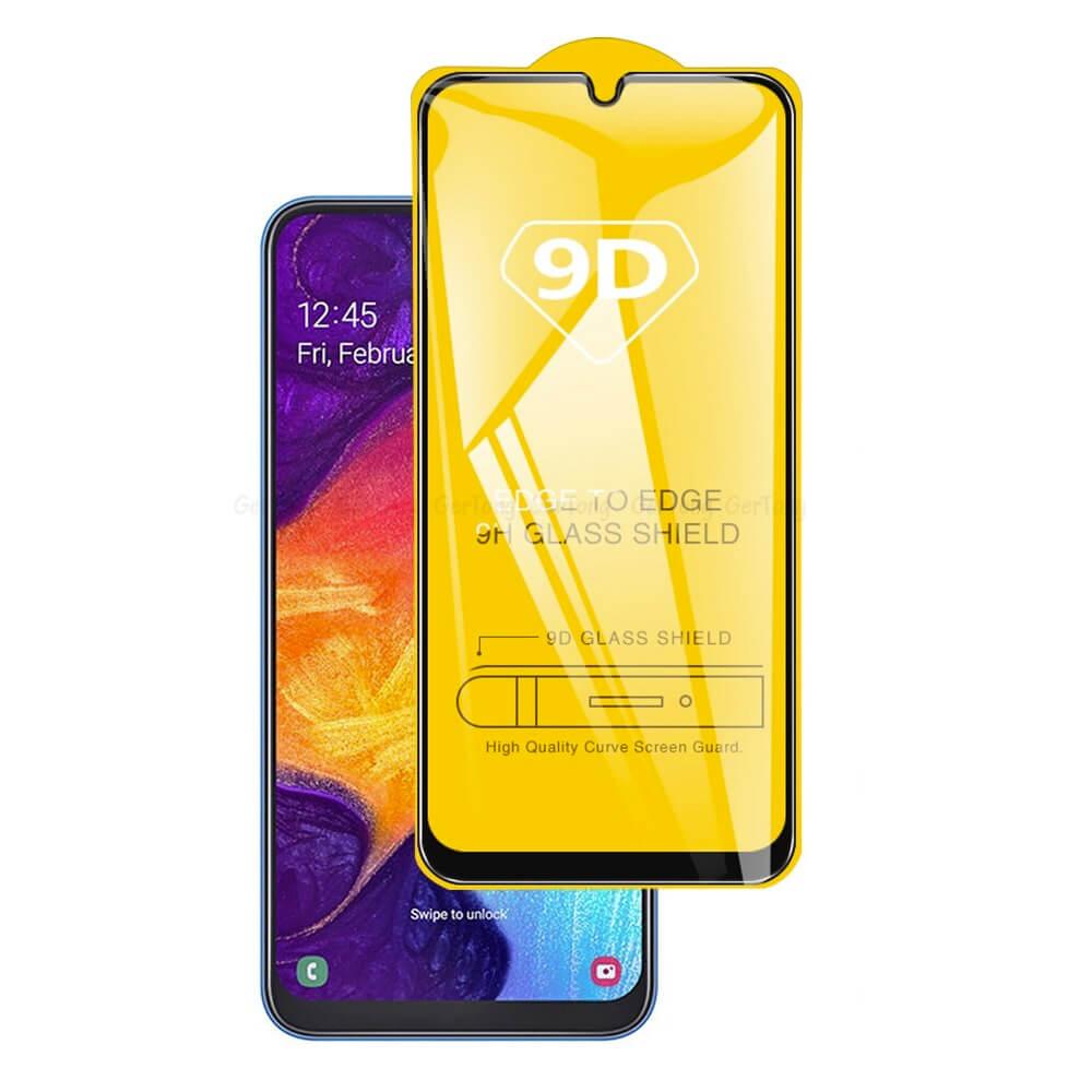 Обхващащо и ръбовете стъклено защитно покритие за дисплея на Samsung Galaxy A30, Galaxy A50 - Premium Full Glue 9D Edge to Edge Tempered Glass (черен) | JAR Computers Обхващащо и ръбовете стъклено защитно покритие за дисплея на Samsung Galaxy A30, Galaxy A50 - Premium Full Glue 9D Edge to Edge Tempered Glass (черен)