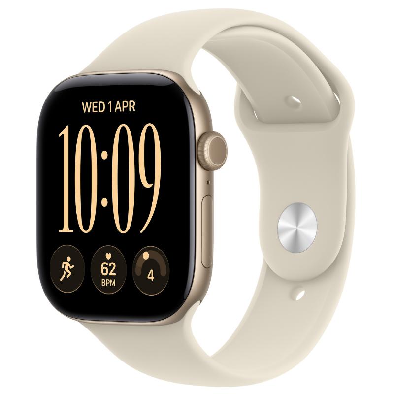 Смарт часовник Apple Watch 12 Cell 46mm Light Gold/Sand Band M/L mjgc4 , 64 , Apple S11 64-bit Dual Core