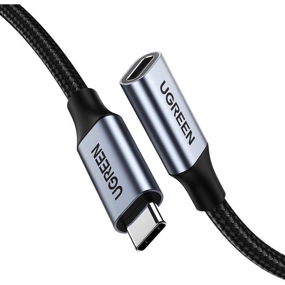 Удължителен USB-C кабел - Ugreen USB-C 3.1 Extension Cable 100W (черен) (100 см) | JAR Computers Удължителен USB-C кабел - Ugreen USB-C 3.1 Extension Cable 100W (черен) (100 см)