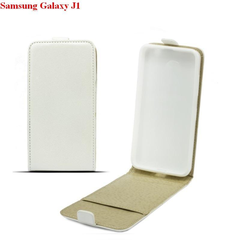 Вертикален кожен калъф с джоб за Samsung Galaxy J1 - Leather Pocket Flip Case (бял) | JAR Computers Вертикален кожен калъф с джоб за Samsung Galaxy J1 - Leather Pocket Flip Case (бял)