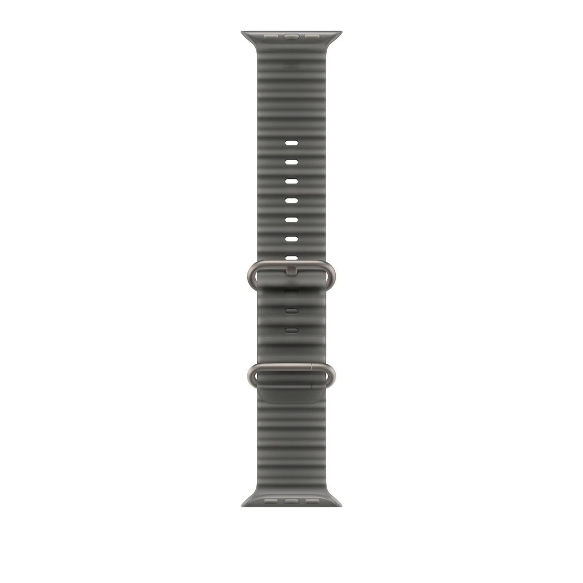 Apple Watch 49mm Titanium Band: Translucent Black Ocean Band - Natural Titanium Finish | JAR Computers Apple Watch 49mm Titanium Band: Translucent Black Ocean Band - Natural Titanium Finish