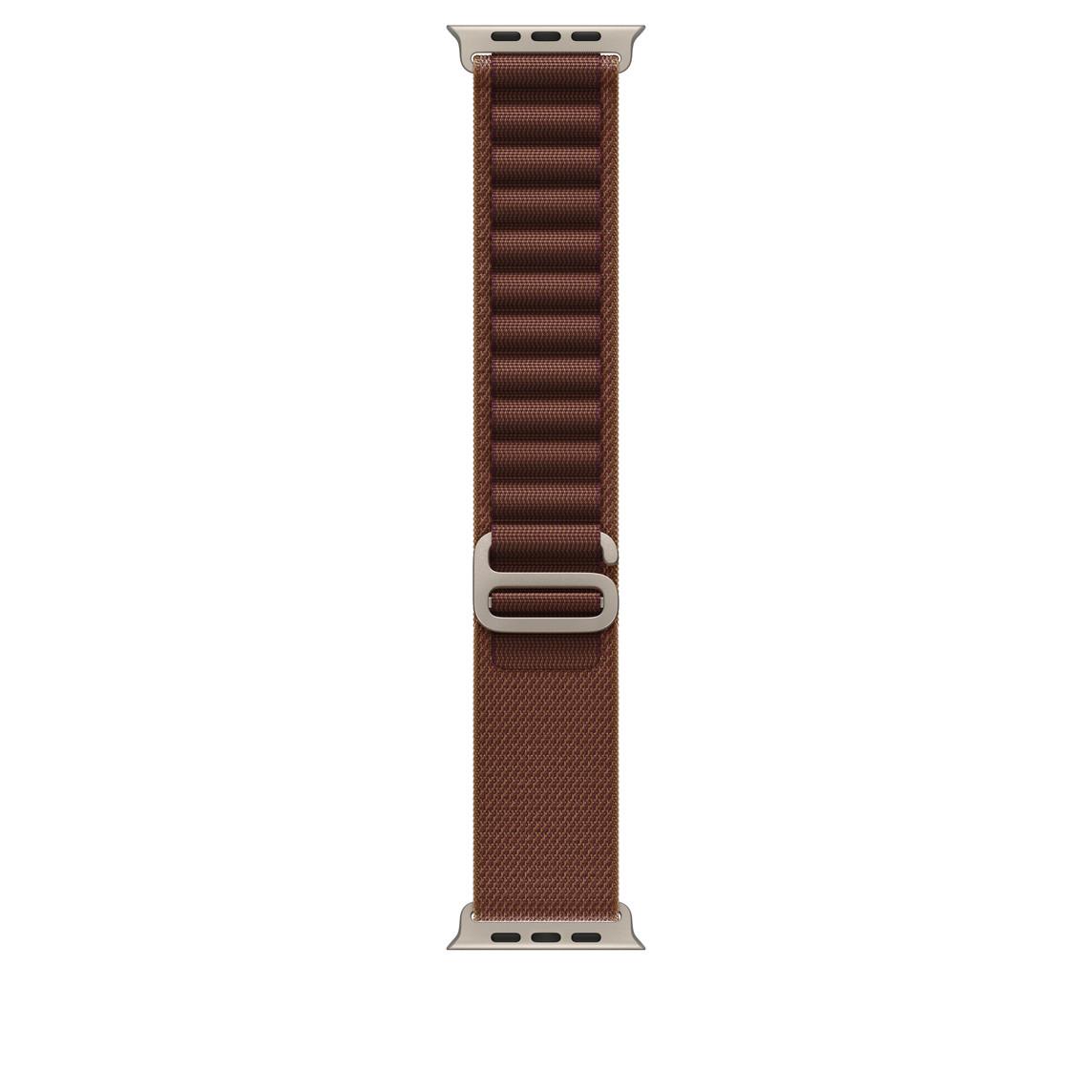 Apple Watch 49mm Titanium Loop: Burgundy Alpine Loop - Large - Natural Titanium Finish | JAR Computers Apple Watch 49mm Titanium Loop: Burgundy Alpine Loop - Large - Natural Titanium Finish
