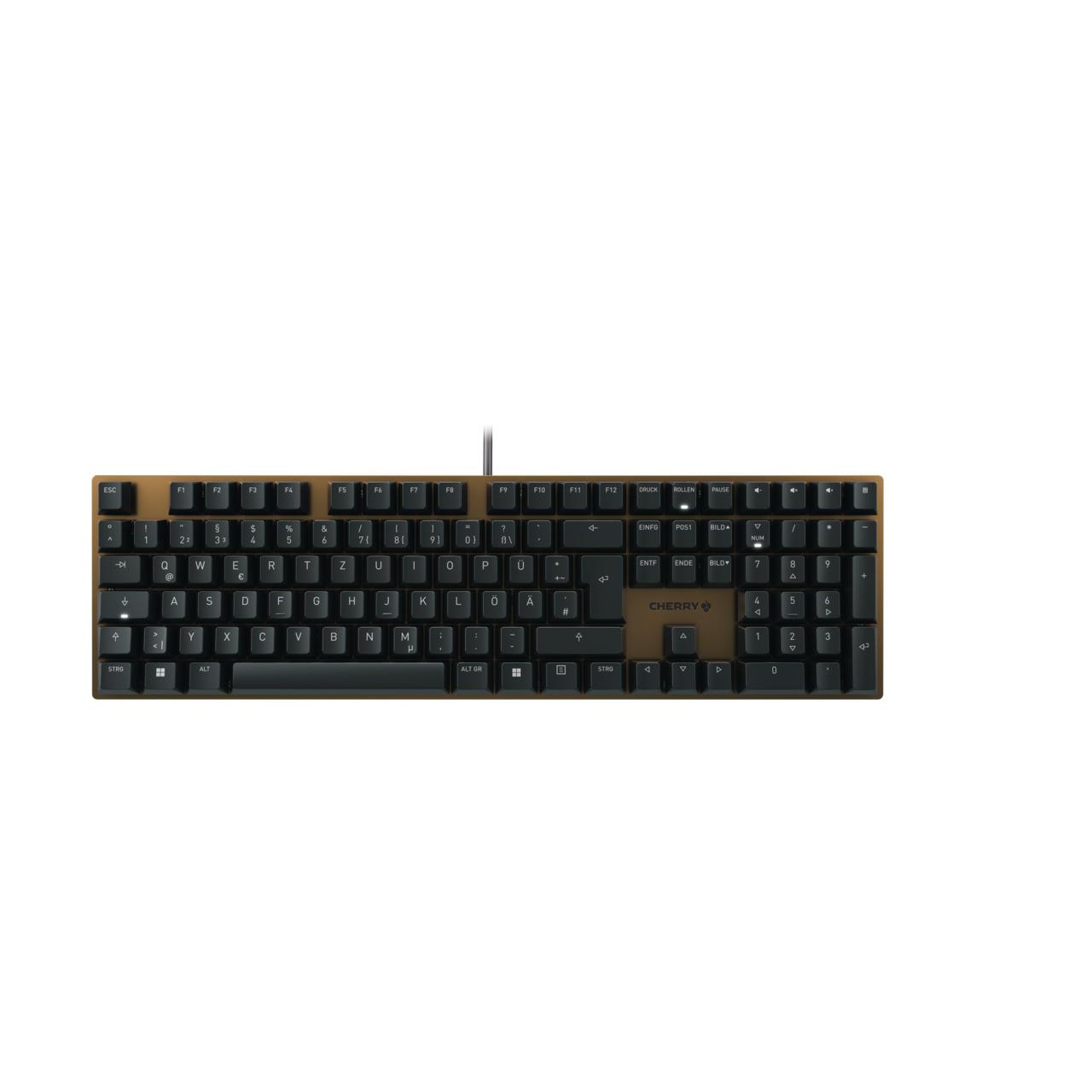 CHERRY KC 200 MX клавиатура Универсален USB QWERTZ Немски Черен, Бронз