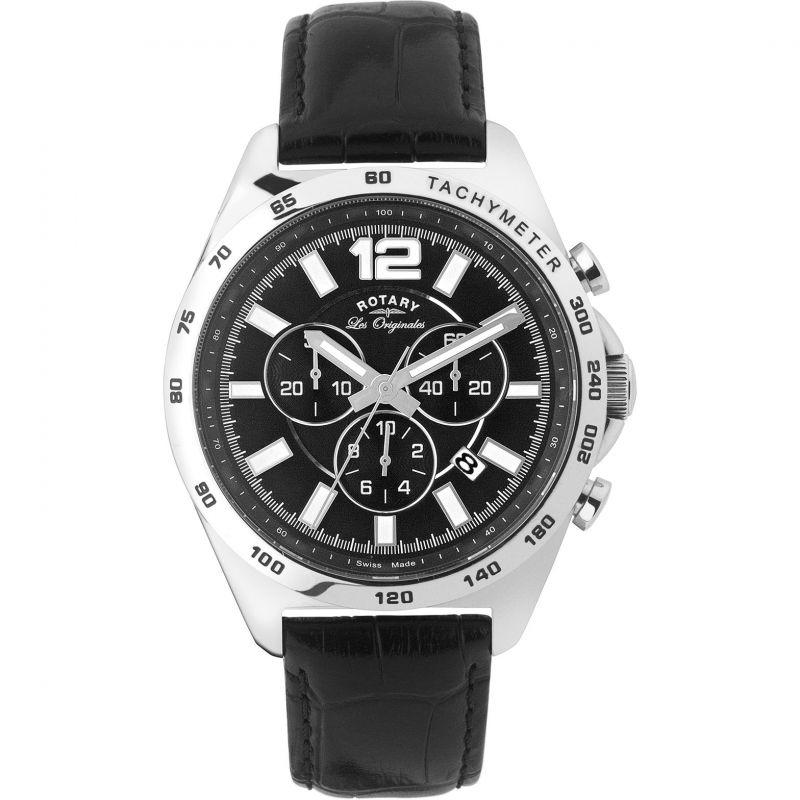 Елегантен мъжки часовник (черен) - Rotary GS90070 Gents Watch | JAR Computers Елегантен мъжки часовник (черен) - Rotary GS90070 Gents Watch