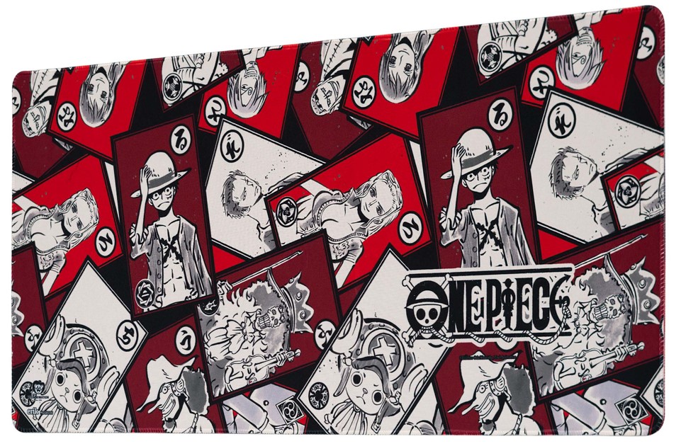 Гейминг подложка за мишка Erik - One Piece, XL, мека, червена
