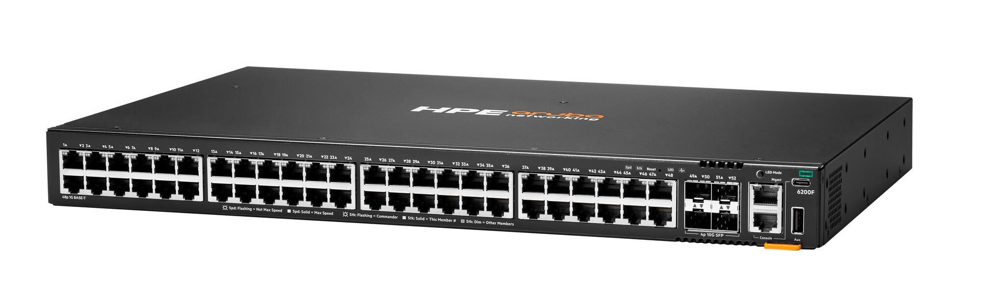 HPE Aruba Networking CX 6200F 48G 4SFP+ Switch Управляем L3 Gigabit Ethernet (10/100/1000) 1U | JAR Computers HPE Aruba Networking CX 6200F 48G 4SFP+ Switch Управляем L3 Gigabit Ethernet (10/100/1000) 1U