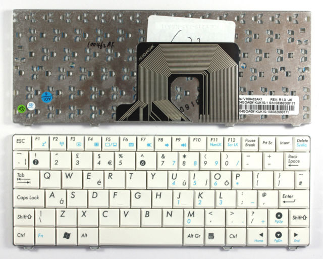 Клавиатура за лаптоп Asus Eee PC 900HA 900 HA T91 White US/UK | JAR Computers Клавиатура за лаптоп Asus Eee PC 900HA 900 HA T91 White US/UK