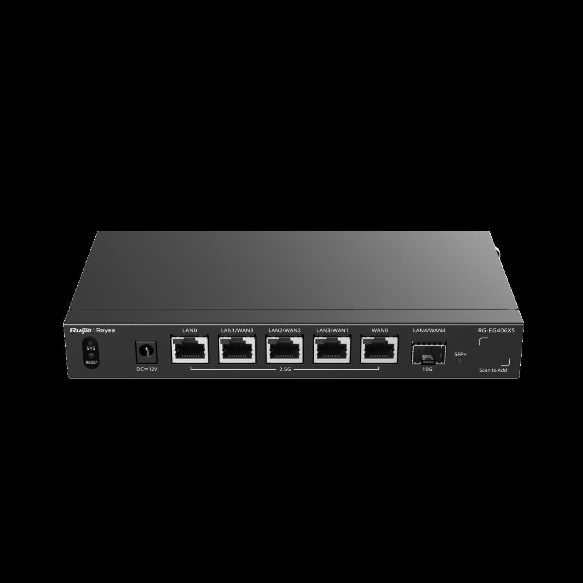 Рутер Ruijie RG-EG406XS, 5x2.5G, 400 клиента,Cloud Managed, 1x10G SFP+,5xWAN | JAR Computers Рутер Ruijie RG-EG406XS, 5x2.5G, 400 клиента,Cloud Managed, 1x10G SFP+,5xWAN