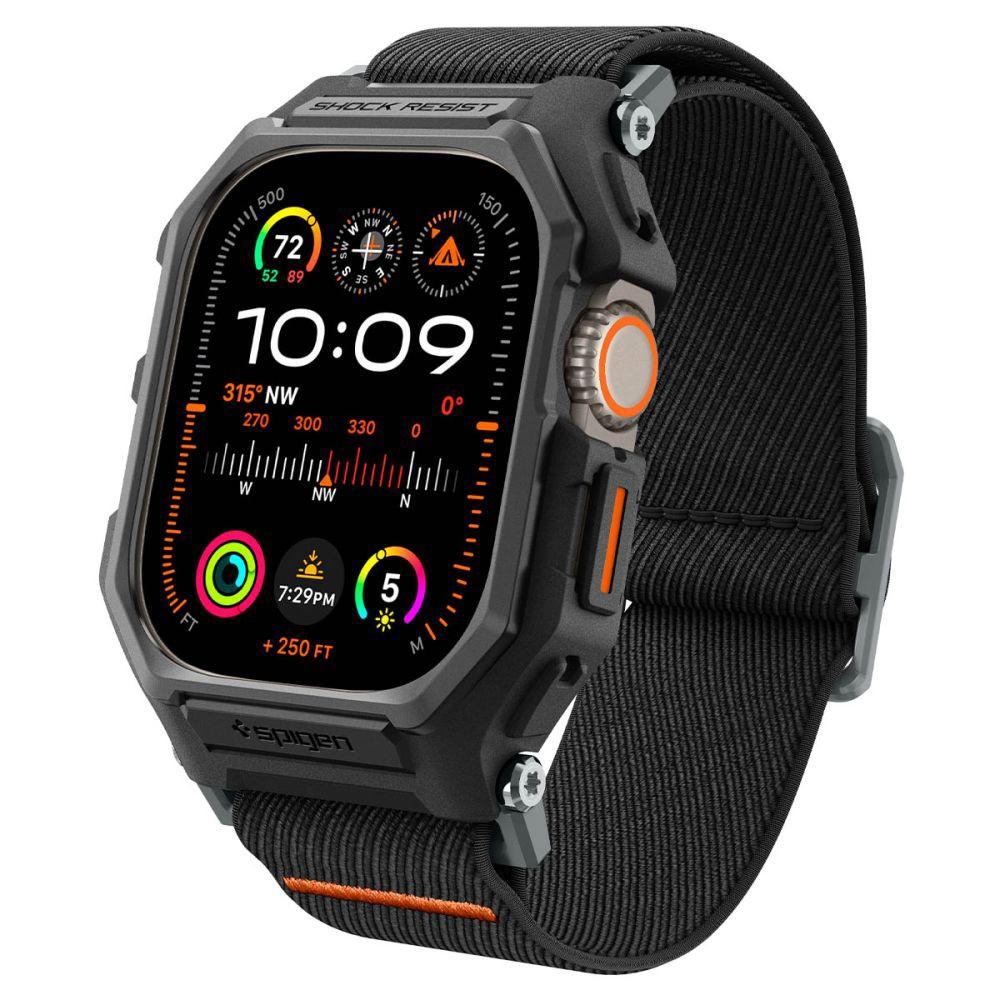 Удароустойчив TPU кейс с вградена каишка за Apple Watch Ultra, Ultra 2, Ultra 3 49мм (черен) - Spigen Lite Fit Pro | JAR Computers Удароустойчив TPU кейс с вградена каишка за Apple Watch Ultra, Ultra 2, Ultra 3 49мм (черен) - Spigen Lite Fit Pro