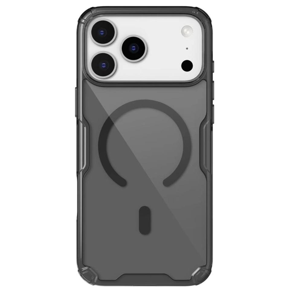 NILLKIN Калъф Apple iPhone 17 Pro Max, Nature TPU MagSafe /прозрачно черно/ | JAR Computers NILLKIN Калъф Apple iPhone 17 Pro Max, Nature TPU MagSafe /прозрачно черно/