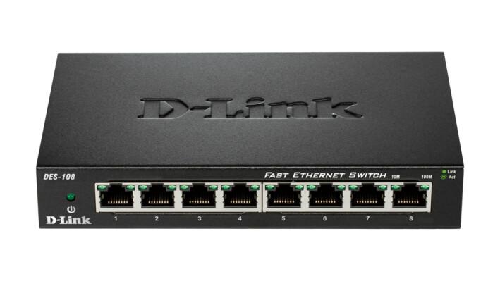 D-Link DES-108 мрежов суич Неуправляем L2 Gigabit Ethernet (10/100/1000) Настолен Черен | JAR Computers D-Link DES-108 мрежов суич Неуправляем L2 Gigabit Ethernet (10/100/1000) Настолен Черен
